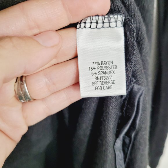 a:glow Maternity Knit Sweater Tunic Top Black Pullover Long Sleeve Womens Large - Picture 5 of 8